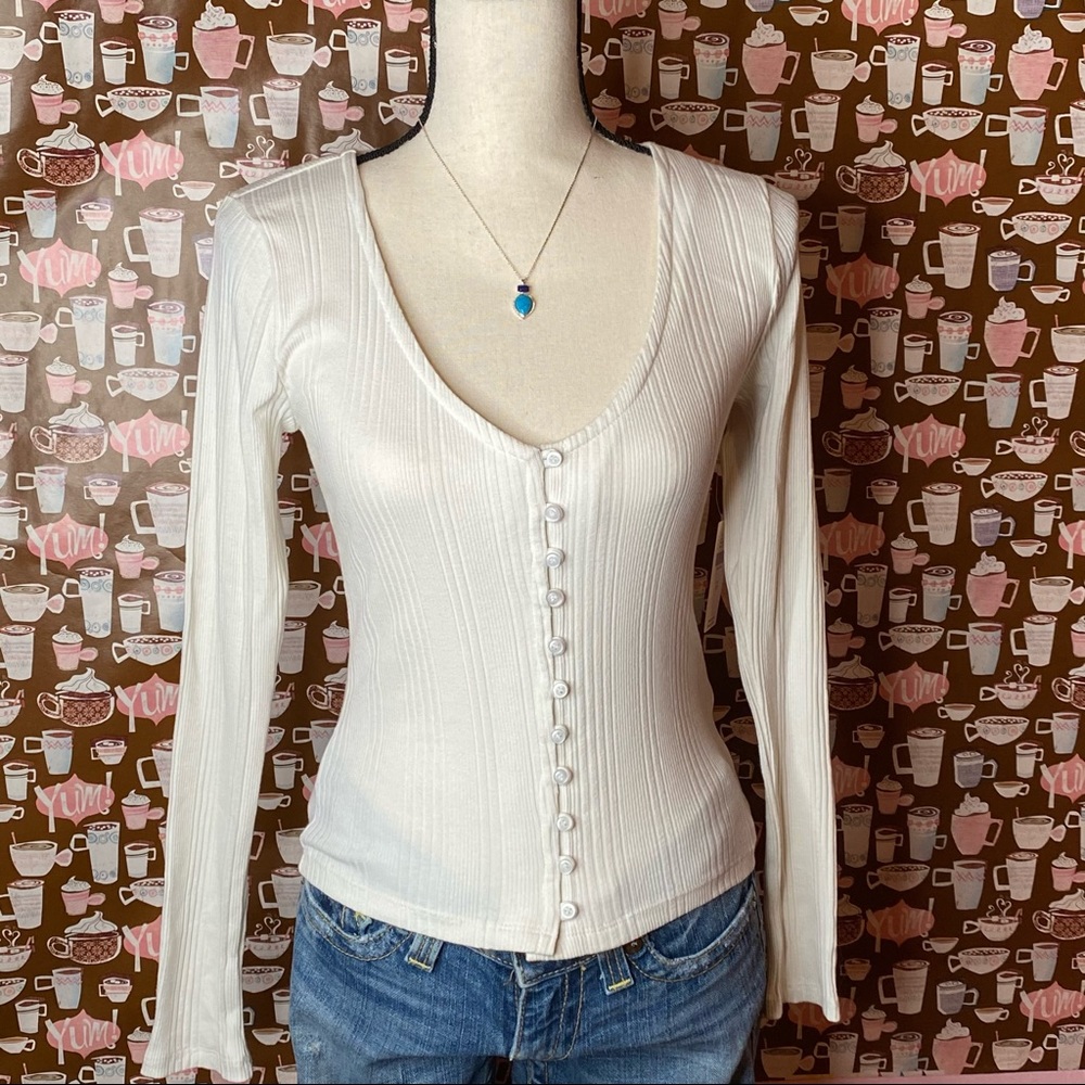 Anthropologie fitted button long sleeve - NEW